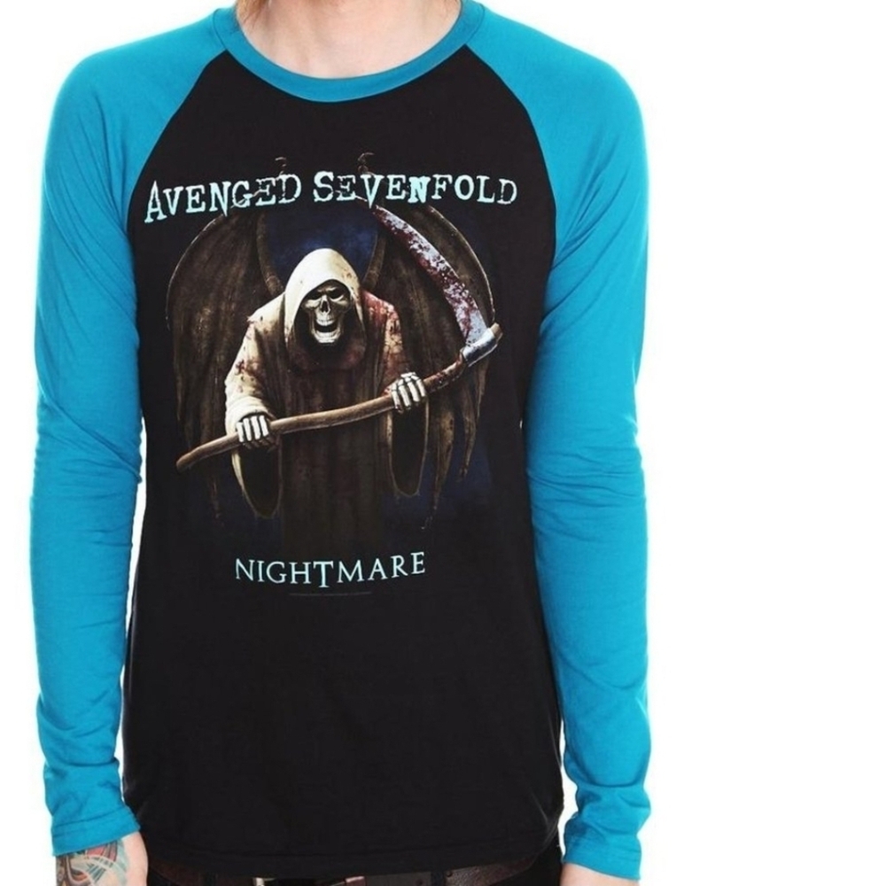 Avenged Sevenfold Nightmare Raglan Longsleeve T-shirt Size Large 2010